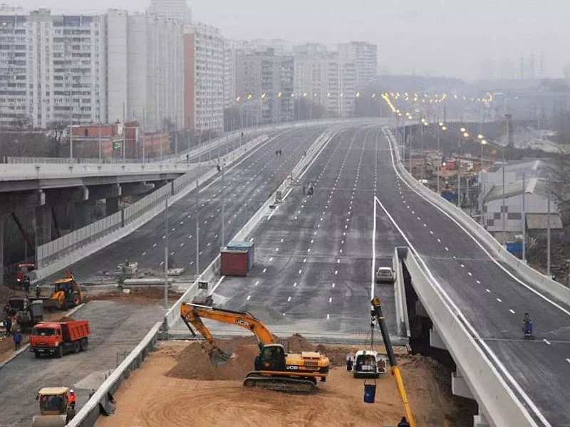 Строительство автострады в СПБ